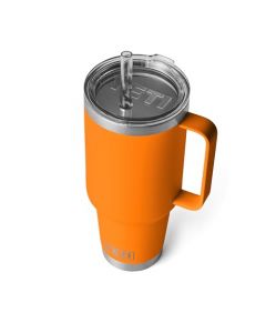 YETI Rambler - Vaso de 1.2 L con asa y tapa de popote, vaso de agua de viaje, vaso aislado al vacío con asa acero inoxidable