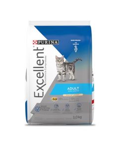 Purina Excellent Alimento para Gatos Adulto Pollo y Arroz 3 Kg