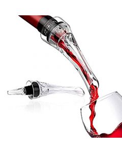 Vituzzi Decantador de Vino. Aireador / Vertedor Compacto para Vino, para cualquier tipo de Botella y Vino, Tinto Rosado y Blanco. Certificado por la FDA. Excelente para Regalo! Wine Decanter. Disponible en Varios Colores. (Transparente)