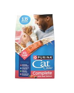 Purina Cat Chow Complete High Protein with Salmon Cat Food Dry Formula - (4) 3.15 Lb. Bags