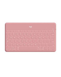 Logitech Keys-to-Go - Teclado Bluetooth superdelgado y súper ligero para iPhone, iPad, Mac y Apple TV, incluyendo iPad Air de 5ª generación (2022), color rosa rubor (reacondicionado)