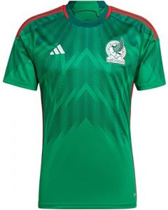 Adidas Jersey Local Selección Nacional México Fútbol Qatar 2022 Hombre Talla Pequeña, Vivid Green