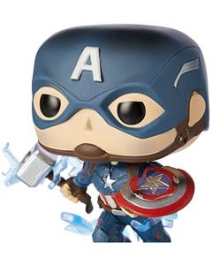 Funko Pop! Marvel: Avengers Endgame - Captain America with Broken Shield & Mjolnir - Figura de Vinilo Coleccionable - Idea de Regalo - Mercancia Oficial - Juguetes para Niños y Adultos - Movies Fans