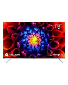 Motorola Google Television 55" Pulgadas DLED 4K Smart TV Android TV | 2024 Modelo MOT55ULE11 | Vive en 4K Resolución Compatible con Netflix, Youtube y Google Play | con HDR HDMI USB | LED Pantalla