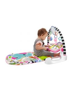 Fisher-Price Baby Gimnasio para Bebés Piano Pataditas Musicales Brilla y Crece Rosa para bebés de Recién Nacidos en adelante