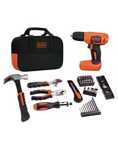 BLACK + DECKER LD008KA Taladro/Atornillador Inalámbrico 8V + 54 Accs