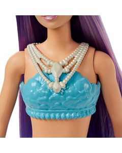 Barbie Dreamtopia, Sirena Aleta Morada, Muñeca para niñas a Partir de 3 años