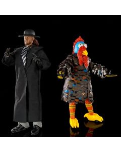 Juego de 2 Figuras de acción WWE Ultimate Edition Survivor Series 1990 de The Undertaker y Gobbledy Gooker, coleccionables con Accesorios Intercambiables, Cabezas adicionales y Manos Intercambiables