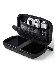 UGREEN Organizador Portátil, Bolsa para Disco Duro 2.5" Accesorios Electrónicos con Doble Capa Acolchada, Estuche para Viaje para Disco Duro Externo 2.5", Cables USB, Auriculares, Cargadores, Tarjetas