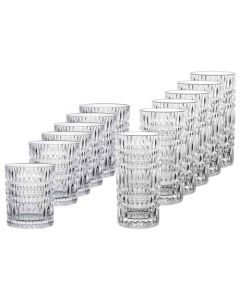 Spiegelau & Nachtmann, juego de 12 vasos de bar, juego de 6 vasos de whisky y Londrink, vidrio de 15/10 oz étnico 105354