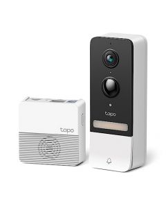 TP-Link Tapo - Timbre de Video sin Cable con hub, visión Nocturna de Color de 2K 5MP, batería de hasta 180 días, Audio de 2 vías, Respuesta rápida, Vista de Cabeza a pie, Funciona con Alexa y Google