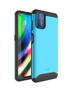 TUDIA DualShield Funda Compatible Motorola Moto G9 Plus, [Merge] Protección Delgada de Doble Capa Resistente a Los Golpes para Moto G9 Plus (azul)