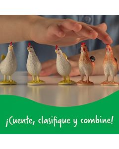 Learning Resources Farm Animal Counters - 60 Piezas, Edades 3+ años Juguetes de Desarrollo Temprano, Animales de Granja para Niños, Figuras de Animales para Niños, Animalitos de Plastico