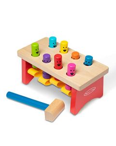 Melissa & Doug Banco Deluxe de Trabajo para Martillar con Mazo, Juguete de Madera, Juguete de Desarrollo, Fortalece Habilidades Motoras Finas