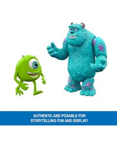 Disney Pixar Storytellers Figura de Acción Monsters Inc Paquete de 3 para niños de 4 años en adelante