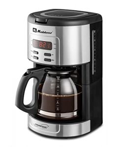 Cafetera de Goteo Koblenz, 15 Tazas, Capacidad de 1.8 L, Programable con Timer y Display Digital, 1000 W, Función Antigoteo, Base para Mantener Caliente, Jarra de Vidrio, Filtro Lavable (CKM-215 IN)