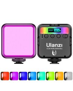 ULANZI Luz de Relleno RGB Fotografía Vídeo, Luz de LED Cámara 60 Perlas de Lámpara Iluminación Fotografía de Color Ajustable 2500-9500K Incorporada Batería para Canon, Nikon, Pentax, Panasonic