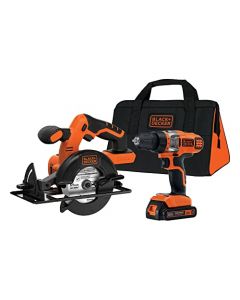 BLACK+DECKER 20V MAX* Kit combinado de taladro inalámbrico, 2 herramientas (BDCD220CS)