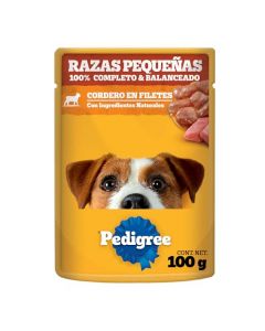 PEDIGREE Alimento Húmedo Raza Pequeña Cordero Filetes 24 Sobres