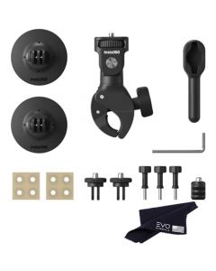 Insta360 - Kit completo de montaje para cámaras X4/X3/X2/X 360 | Compatible con ACE/ACE PRO/GO 3/GO2/ONE R/RS, DJI OSMO Action 4/3/2 y GoPro 12/11/10/9/MAX, negro