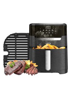 T-fal Freidora de Aire Digital Easy Fry & Grill, ¡La primera Freidora de Aire 2 en 1, con su función única de asar a la parrilla! Cuenta con 8 menús automáticos. Capacidad 4.2 L,EY505850