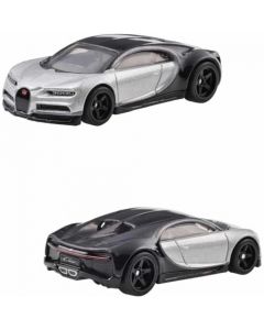 マテル(MATTEL) Hot Wheels HKF52 Premium - Paquete de 2 Bugatti Veyron / '16 Bugatti Chiron [Mini Coche] [3 años en adelante]