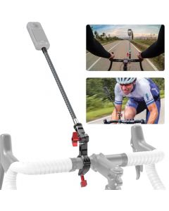 Soporte para manubrio de motocicleta para Insta360, en tercera persona para manubrio de bicicleta Selfie Stick Mount con interfaz de carraca compatible con Insta360 X4 X3 X2 X ONE RS R, GoPro,