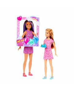 Barbie Celebration Fun - Muñeca de cumpleaños y Stacie (2 unidades)