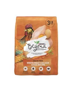 Purina Beyond Natural Dry Cat Food, Grain Free, White Meat Chicken & Egg Recipe, 3-Pound Bag, Pack of 1