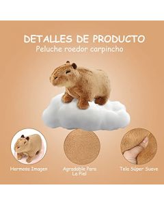 Funny toy Juguete de Peluche de Carpincho, 20cm Muñeco de Peluche de Capibara Kawaii Súper Suave, Regalo para Niños y Niñas