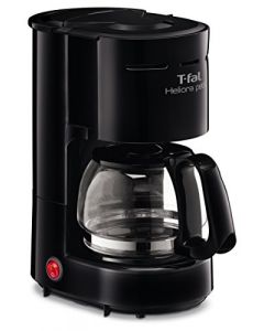 T-fal Cafetera de Filtro Permanente Heliora Petit Negra, prepara 6 tazas de café, cuenta con sistema antigoteo por lo que puedes servir el café mientras se está preparando, CM3218MX