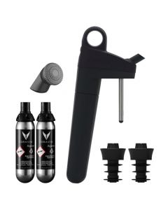 Coravin Pivot Plus Sistema de conservación de vino – Conserva el vino durante 4 semanas – Sistema pivotante, 1 accesorio aireador de vino, 2 cápsulas, 2 tapones para botellas de vino y 1 funda para