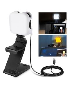 NEEWER - Luz LED de transmisión con Control de Software de Windows y macOS, Soporte y Soporte para Monitor 2 en 1, Ultra Brillante 2900K-7000K USB para computadora portátil, iluminación de cámara Web