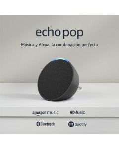 Amazon Echo Pop | Bocina inteligente y compacta con sonido definido y Alexa | Negro