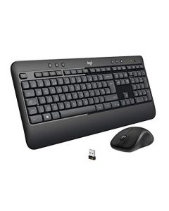 Logitech MK540 Advanced Combo Teclado y Mouse Inalámbricos para Windows, Receptor USB Unifying de 2.4 GHz, Botones Multimedia, Baterías Teclado 36 meses y Mouse 18, para PC, Laptop - Negro