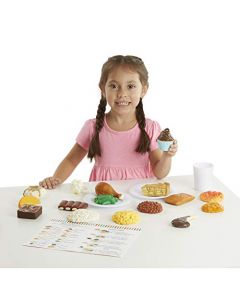 Melissa & Doug Alimentos de Juego para Combinar y Preparar Cenas, Juego de Imitación, Resistente, Piezas Realistas de Alimentos, Apta para Lavavajillas, (17 Piezas)