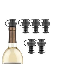 Coravin - Tapones pivotantes – Paquete de 6 – Conserva vino durante años – Para sistema de preservación de vino pivotante – Plástico especialmente sellado – Para ahorro de vino por copa – Utiliza 100% gas argón