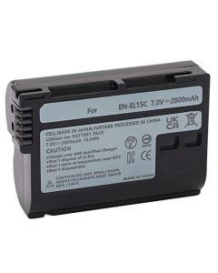 Goshyda EN-El15C 7.0V 2800mAH Reemplazo de Batería de Cámara Recargable para Nikon Z5 Z6 Z6 II Z7 Z7II Z8 D7500 D7200 D7000 D850 D750 D500 D810a D610 D600