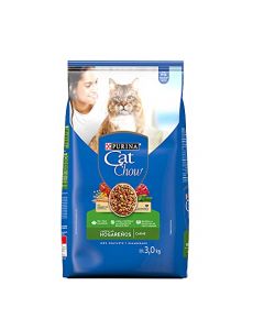 Purina Cat Chow Comida para Gato Adulto Hogareños Carne 3Kg