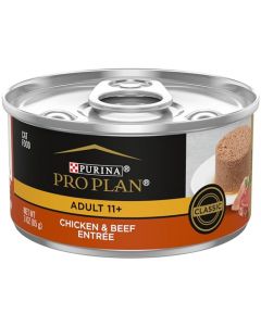 Pro Plan Canned Cat Food, Senior Ground Chicken and Beef Entrée, 3-Ounce Cans (Pack of 24)