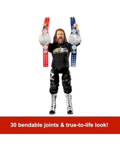 Mattel WWE Ultimate Edition Figura de acción y Accesorios, Juego de colección Sami Zayn de 6 Pulgadas con Cabezas y Manos Intercambiables, 30 Puntos de articulación