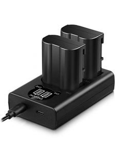 ENEGON EN-EL15 EN-EL15a ENEL15 (2 Paquetes * 1900mAh) Batería de Repuesto para Nikon 1 V1 Z6 Z7 D7000/7100/7200/750/7500/500/600/610/800/800E/810/810A/810E D8