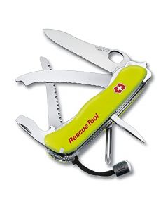 Victorinox Navaja Rescuetool Fluorescente, Amarillo Fluorescente, 15 Usos