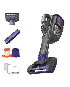 BLACK + DECKER Furbuster Aspiradora de Mano para Mascotas, sin Cable, AdvancedClean+, Gris (HHVK515JP07)