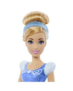 Disney Princess Cenicienta Muñeca princesa con pelo rubio recogido, juguete +3 años (Mattel HLW06)