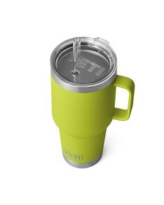 YETI 35 oz Rambler Taza con Pajita (Nordic Blue)