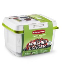 RUBBERMAID FreshWorks Produce Saver, recipientes de Almacenamiento de Productos medianos y Grandes, Juego de 6 Piezas, Transparente