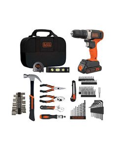 beyond by BLACK+DECKER - BDPK70284C1AEV Juego de herramientas para el hogar con taladro/desarmador de 20 V máx., 83 piezas