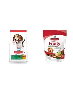 Hill's Science Diet, Alimento para Perro Puppy (Cachorro) Receta Original, Seco (Bulto) 2kg, Snacks Frutales para Alimento para Perro, Manzanas y Avena