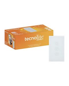 Tecnolite Connect - Apagador Inteligente, 3 botones, Conexión Wi-fi, Interruptor Compatible con Alexa, Atajos de Siri y Google Assistant, Cable Neutro, Capacidad Máxima 700 W